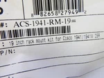 Cisco Oem 19" Rack Mount Kit For / 1941W Isr ACS-1941-RM-19 New. Fixed Price $13.95.
