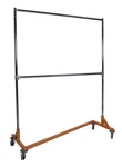 Heavy Duty Commercial Double Rail Rolling Z Rack. Fixed Price $121.91.