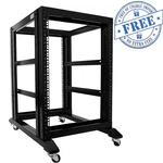 Raising Electronics 15U Post Open Frame 19" Server Rack 24" Deep Support Rails. Fixed Price $113.99.