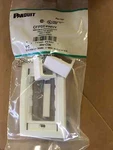 (7 Pcs) Panduit CFPSE4WHY Executive Sloped 1-GANG 4-PORT Mounting Faceplate Kit. Fixed Price $39.99.