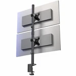 Black Dual Lcd Monitor Desk Mount Stand, Stacked Vertical 2 Screens Up 34". Fixed Price $43.99.