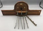 Nu-dell Mfg Wood Wall Hanging Tie Rack Dial Color Suit Coordinator Antique. Fixed Price $19.97.