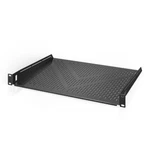 Vented Cantilever 1U Universal Shelf, 14" Deep For 19" Racks, 60LB Capacity. Fixed Price $39.99.