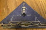 Vtg 1937 Nu-dell Tie Rack Color Guide Style Chart Men's Decor Wall Hanger. Fixed Price $8.00.