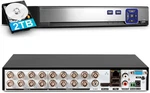 16 Channel Security Recorder Dvr For 5MP Hybrid Ahd/tvi/cvi/cvbs/ip Analog Cam. Fixed Price $179.04.
