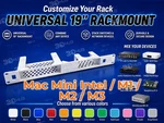 Mac Mini Intel / M1 M2 M3 19" Rackmount 1U - Mix & Match With Other Devices. Fixed Price $39.99.