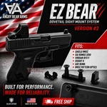 Angry Ez Bear - Optic Dove Mount + Front For Glock V2 Fits Osight Romeo. Fixed Price $59.00.
